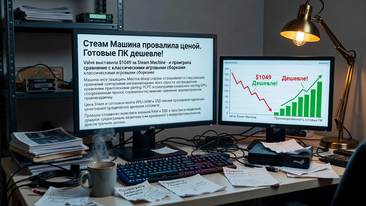 Steam Machine провалила ценой. Готовые ПК дешевле!
